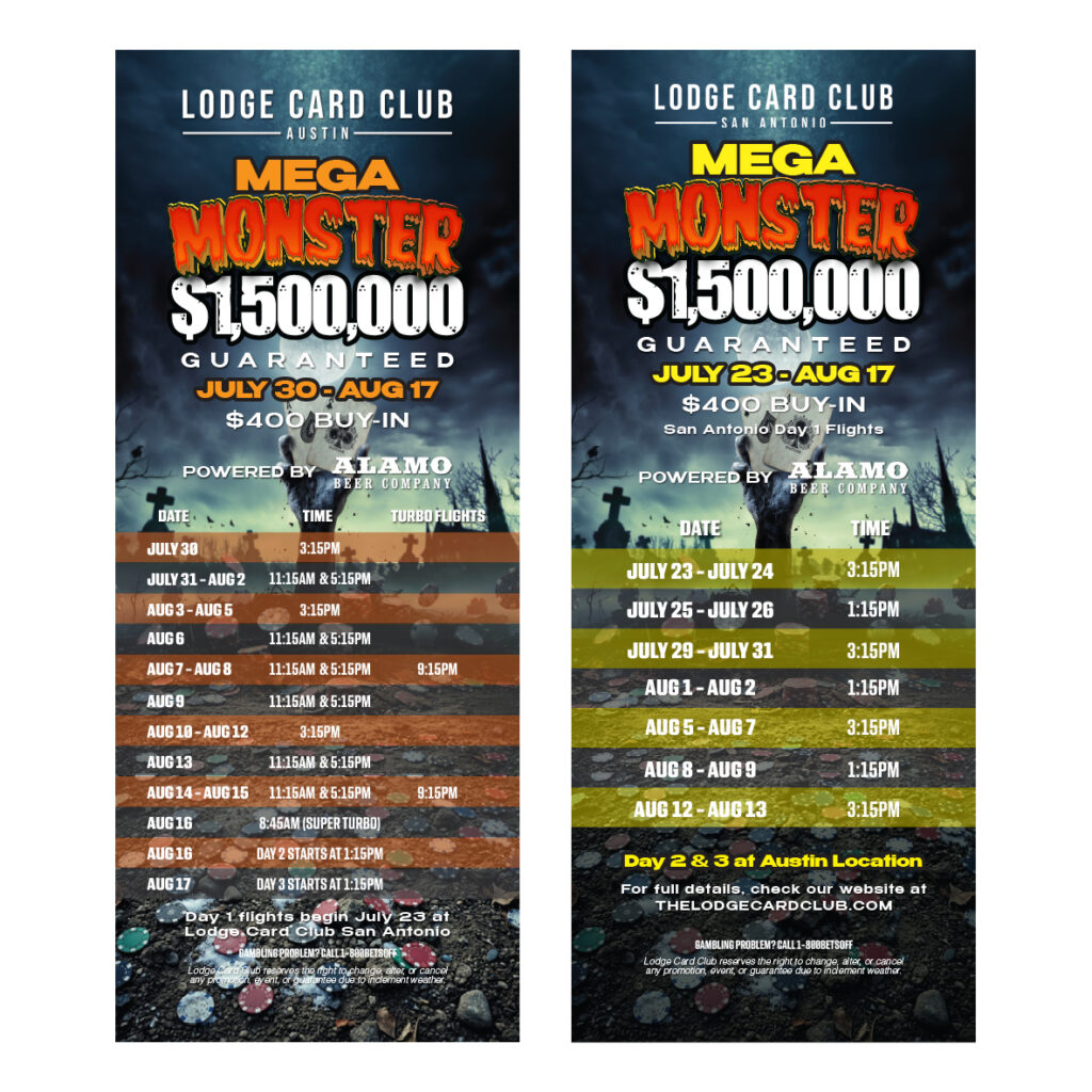 Event and poster design for Lodge Card Club
